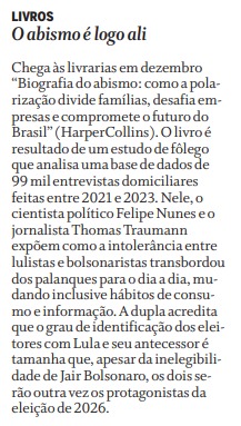 Clipping Biografia do Abismo