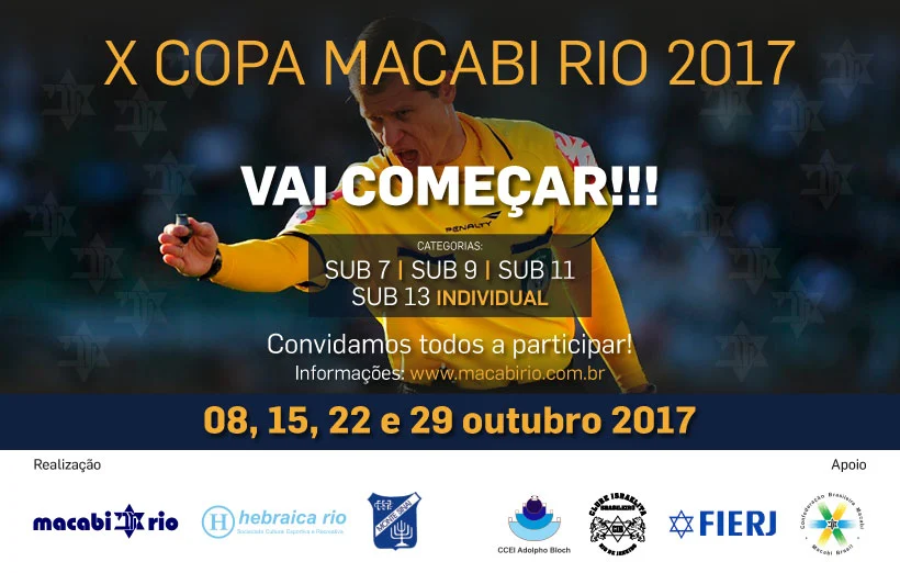 VAI COMEÇAR A X COPA MACABI RIO 2017!!!