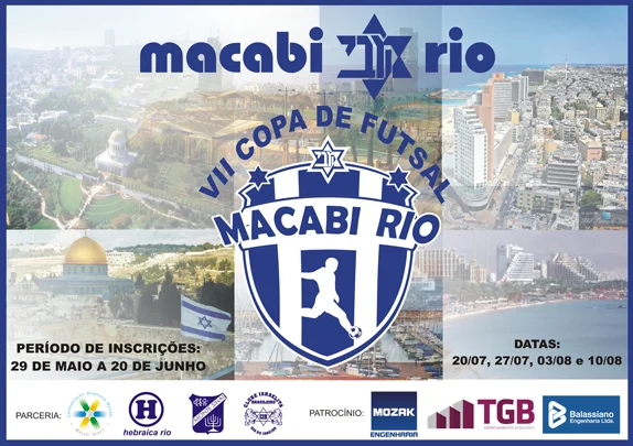 Abertas as inscrições da VII Copa Macabi de Futsal