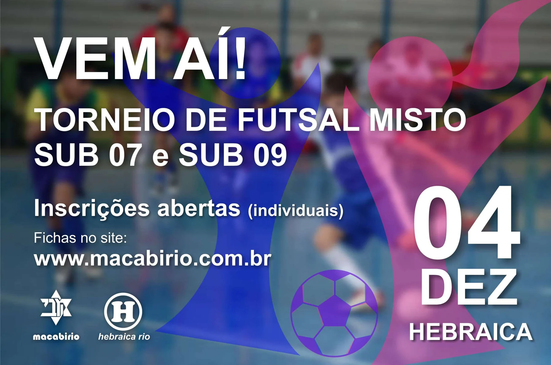 TORNEIO DE FUTSAL INSCRIÇÕES ENCERRADAS