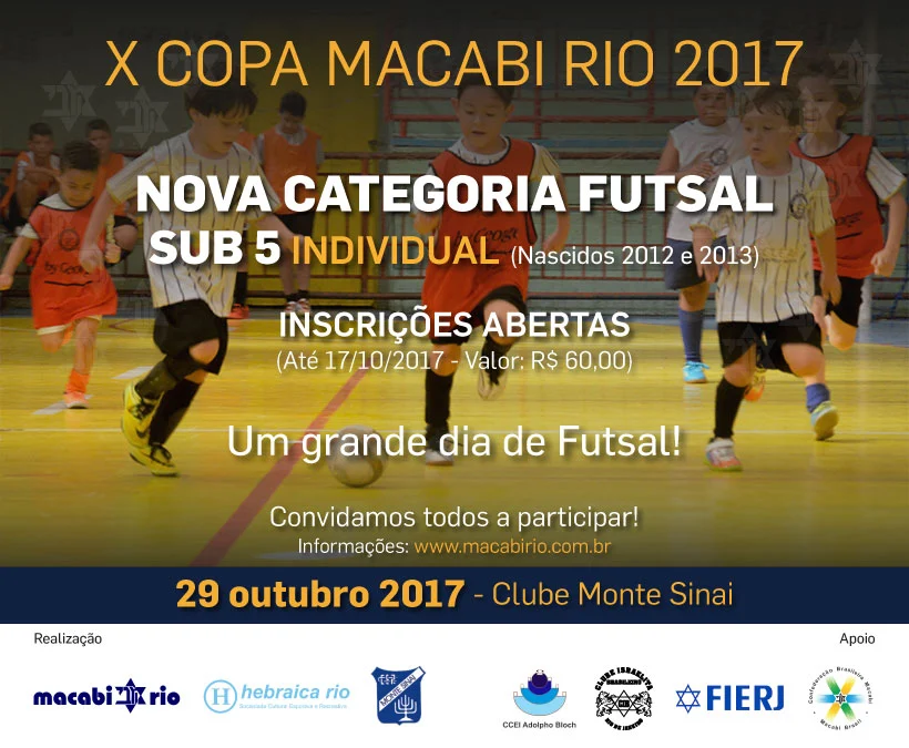 X COPA MACABI RIO 2017 – FUTSAL SUB 5