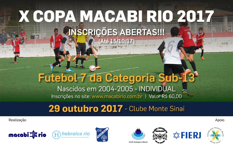X COPA MACABI RIO 2017 – FUTEBOL 7 Sub-13